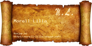 Morell Lilla névjegykártya